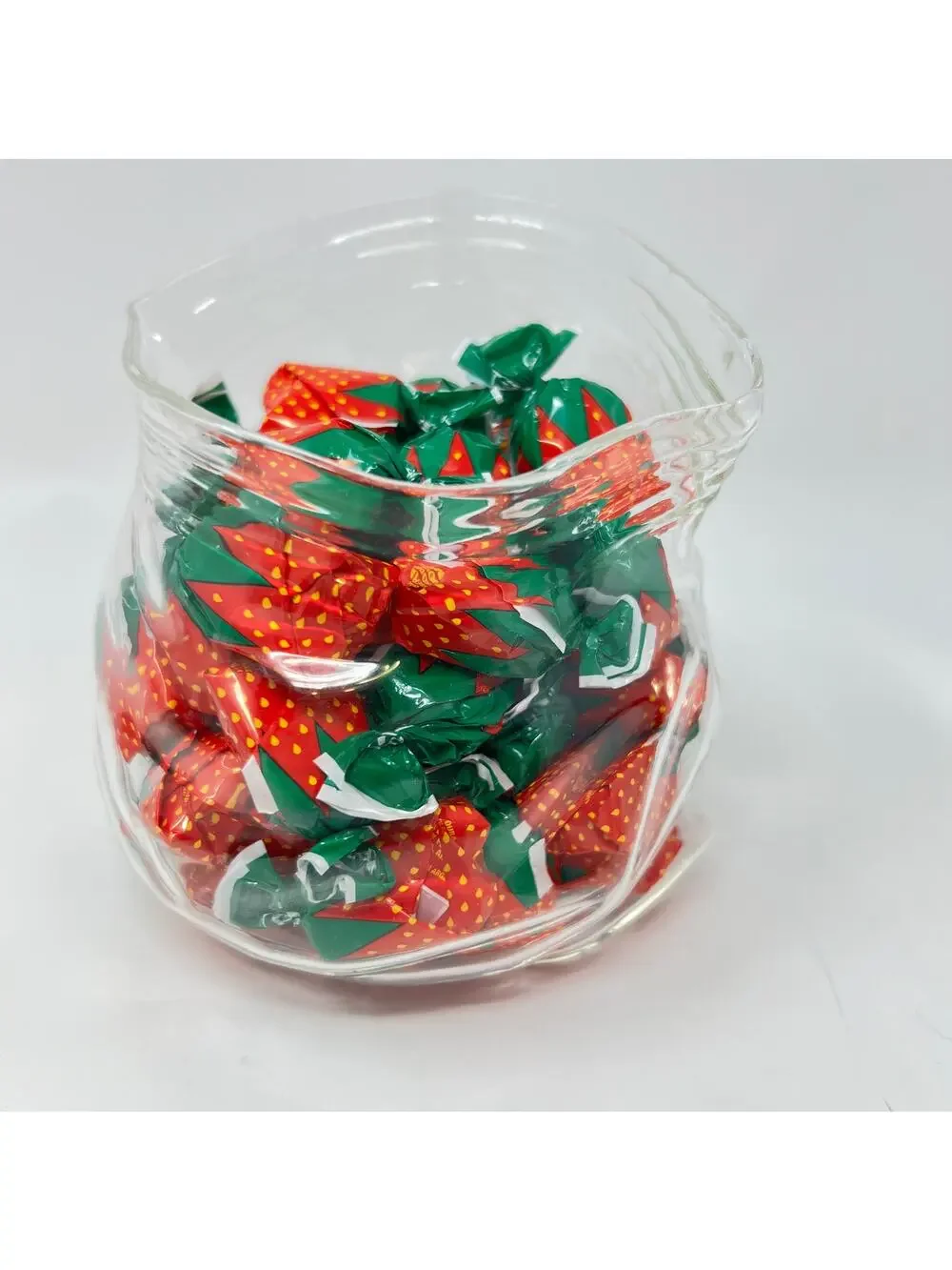 Genuine Fred UNZIPPED Baggie Original Art Glass Zipper Bag Hand Blown Candy Gift